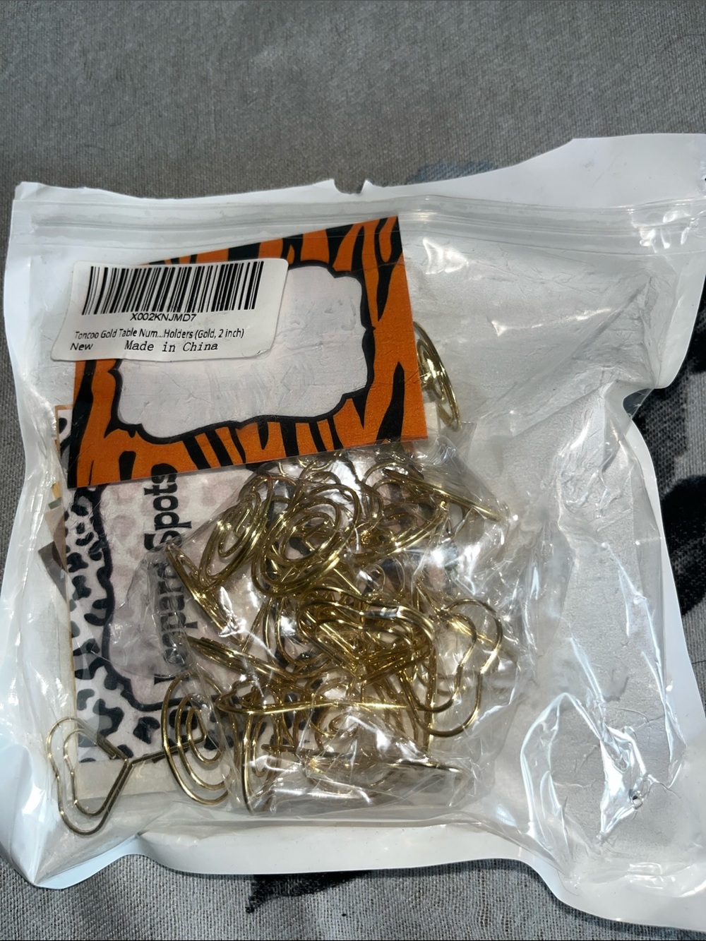 Source Unknown Gold Spiral Place Card Holders